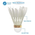 thumbnail image 2 of Transform Falcon VT- Ace Badminton Feather Shuttlecock , Speed 77 | White , Pack Of 12, 2 of 5