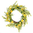thumbnail image 1 of Vickerman FY195024 24 in. Artificial Yellow Sunflower Wreath, 1 of 2