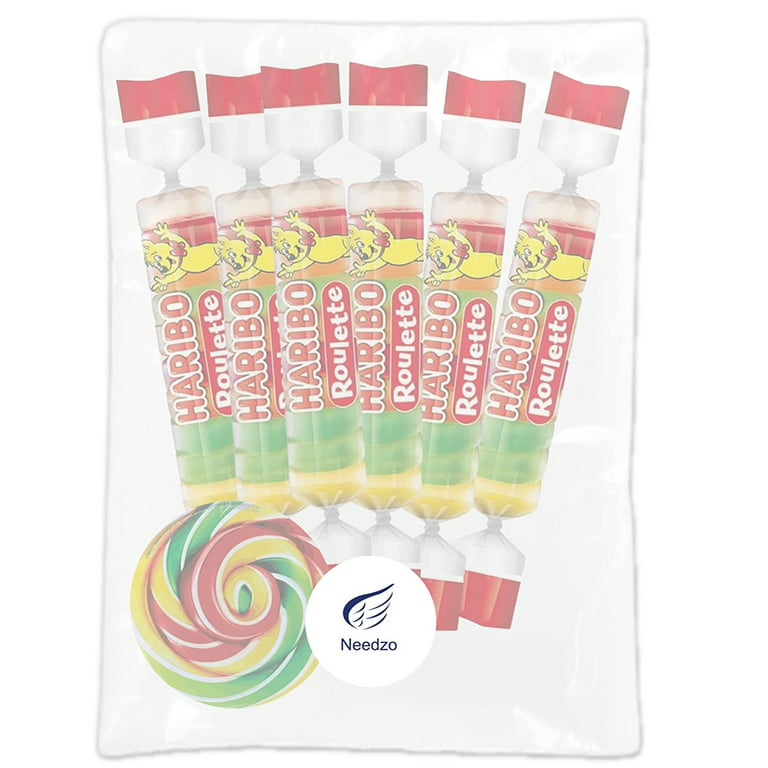 Haribo Roulette Gummy Candy with Candy Swirl Magnet, Party Favors, Pack of  6, .875 Ounces Each 