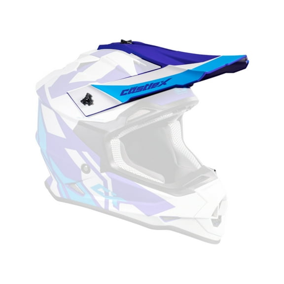 Castle Mode MX Helmet Replacement Visor/Peak Flow Blue/Navy