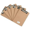 thumbnail image 2 of (4 pack) Universal UNV05561 1/2 in. Clip Capacity Hardboard Clipboard for 5 in. x 8 in. Sheets - Brown (6/Pack), 2 of 3