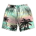 thumbnail image 4 of Bixox Men's Tropical Summer Palm printing Casual Classic Fit Short Summer Beach Shorts, 4 of 6