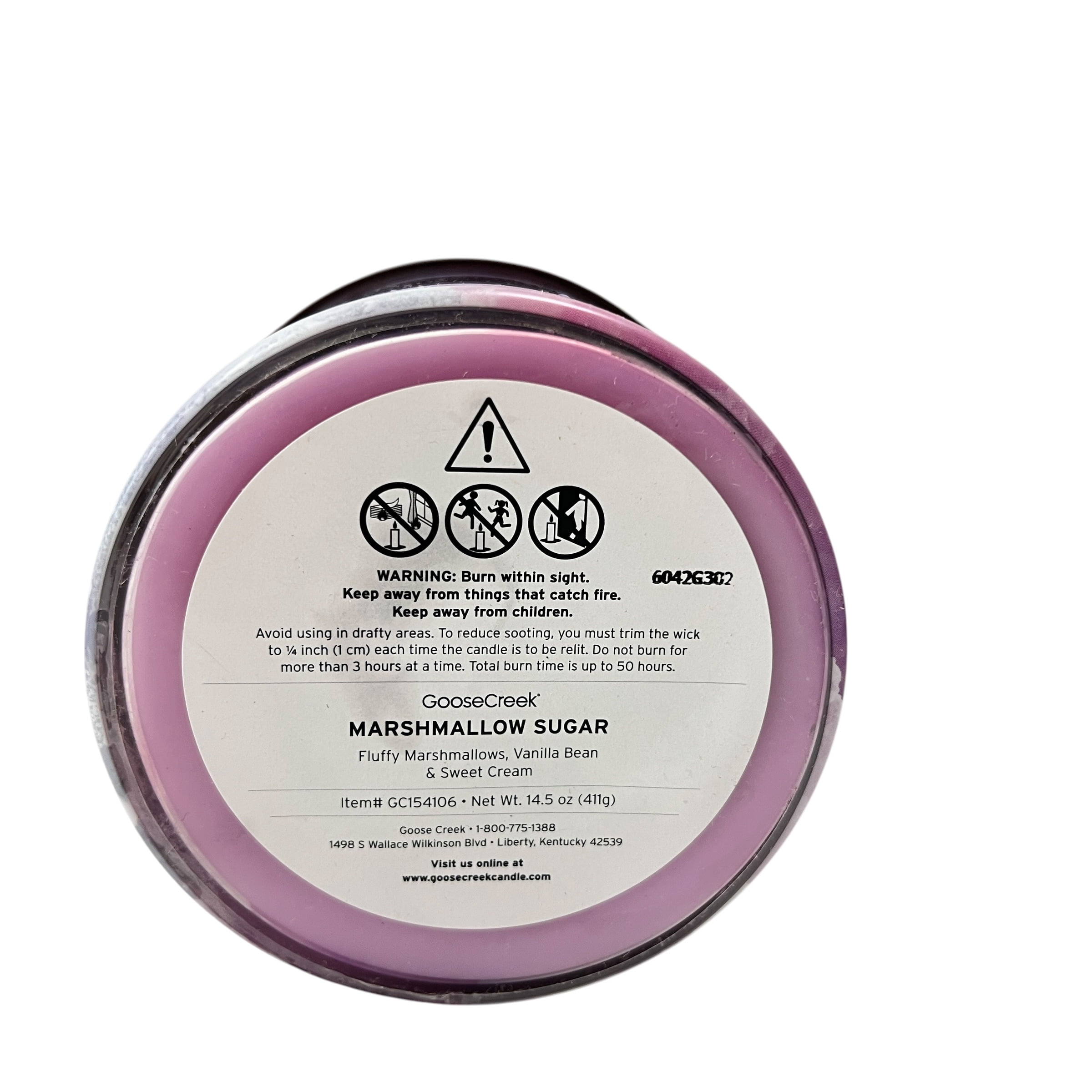 Goose Creek Marshmallow Sugar Scented 3 Wick Candle 14.5 oz