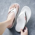 thumbnail image 6 of Flip Flops for Women with Arch Support Comfortable Recovery Slide Sandals Slip Resistant Shower Shoes Walking Thong Sandals Lightweight and Soft Footbed Slides Flip Flops, 6 of 7
