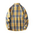 thumbnail image 3 of Tumotour Plaid Shirt For Men Button Down Lapel Crew Neck Long Sleeve Tops Casual Lightweight Vintage Loose Fit Work Shirt, 3 of 7