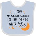 thumbnail image 3 of Inktastic I Love My Great Auntie to the Moon and Back Boys or Girls Baby Bib, 3 of 4