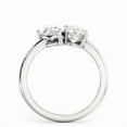 thumbnail image 3 of Dash Jewel 1.3 Ct Round Cut Engagement Ring – 14K White Gold Plated – Lab-Created Toi Et Moi Two Stone Design – Elegant Wedding Jewelry, 3 of 4