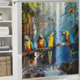 thumbnail image 6 of Orinice Birds Waterfall Colorful Bathroom Decor Set with Hooks, Luxurious Polyester Fabric Shower Curtain for Bathroom Decoration 69x72, 6 of 7
