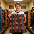thumbnail image 6 of Kugisaki Household Microfiber Cotton Bath Towel Plaid Towel Soft Absorbent Quick Dry Towel for Home Bathroom Gym 34x76 cm, 6 of 7