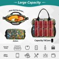 thumbnail image 2 of FORMRS Insulated Lunch Bag for Work School Unisex Large Capacity Cooler with Shoulder Strap, Green Floral Garden, 2 of 6
