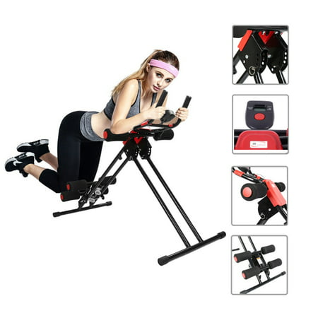 UBesGoo Ab Trainer Machine, Adjustable Folding Abdominal Waist Power Cruncher, 5 Minute Shaper Fitness Core Workout, with LED Counter, for Home