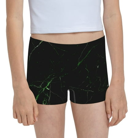 Pofeuu Black Marble Print Soft Cotton Girls Boyshort panties Toddler Underwear-X-Large