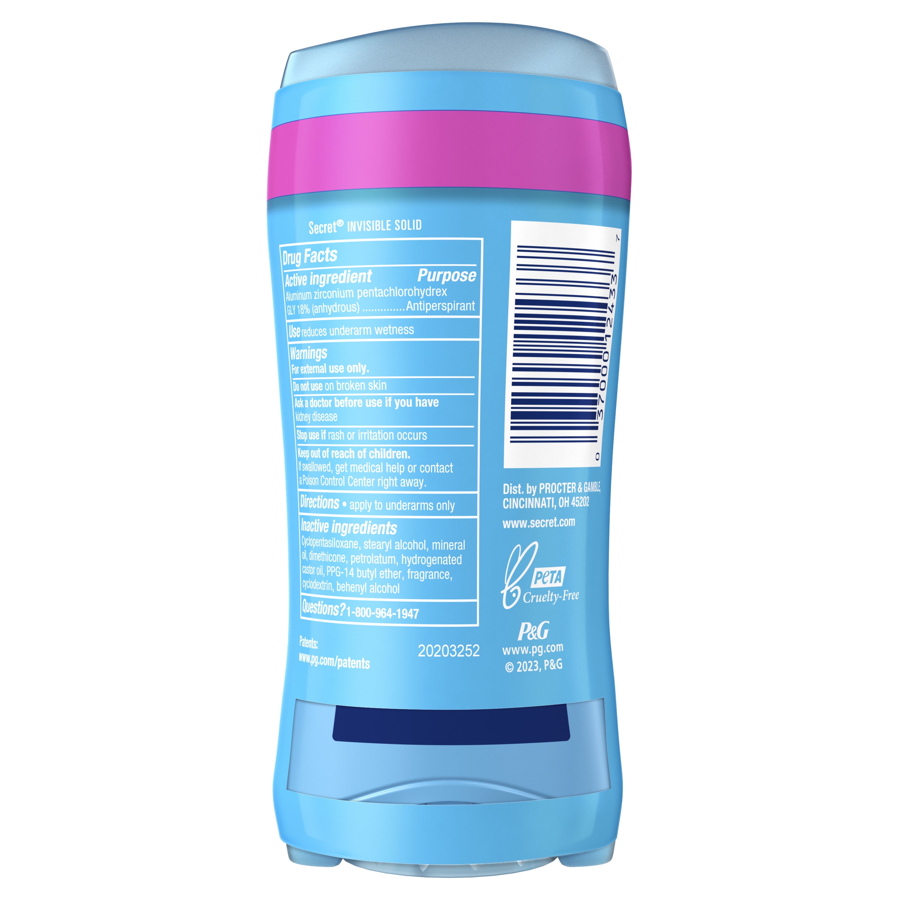 Degree Frauen Anti-Transpirant Deodorant Invisible Solid – Dusche Reinigen, 2,6 Unzen, 3er Pack