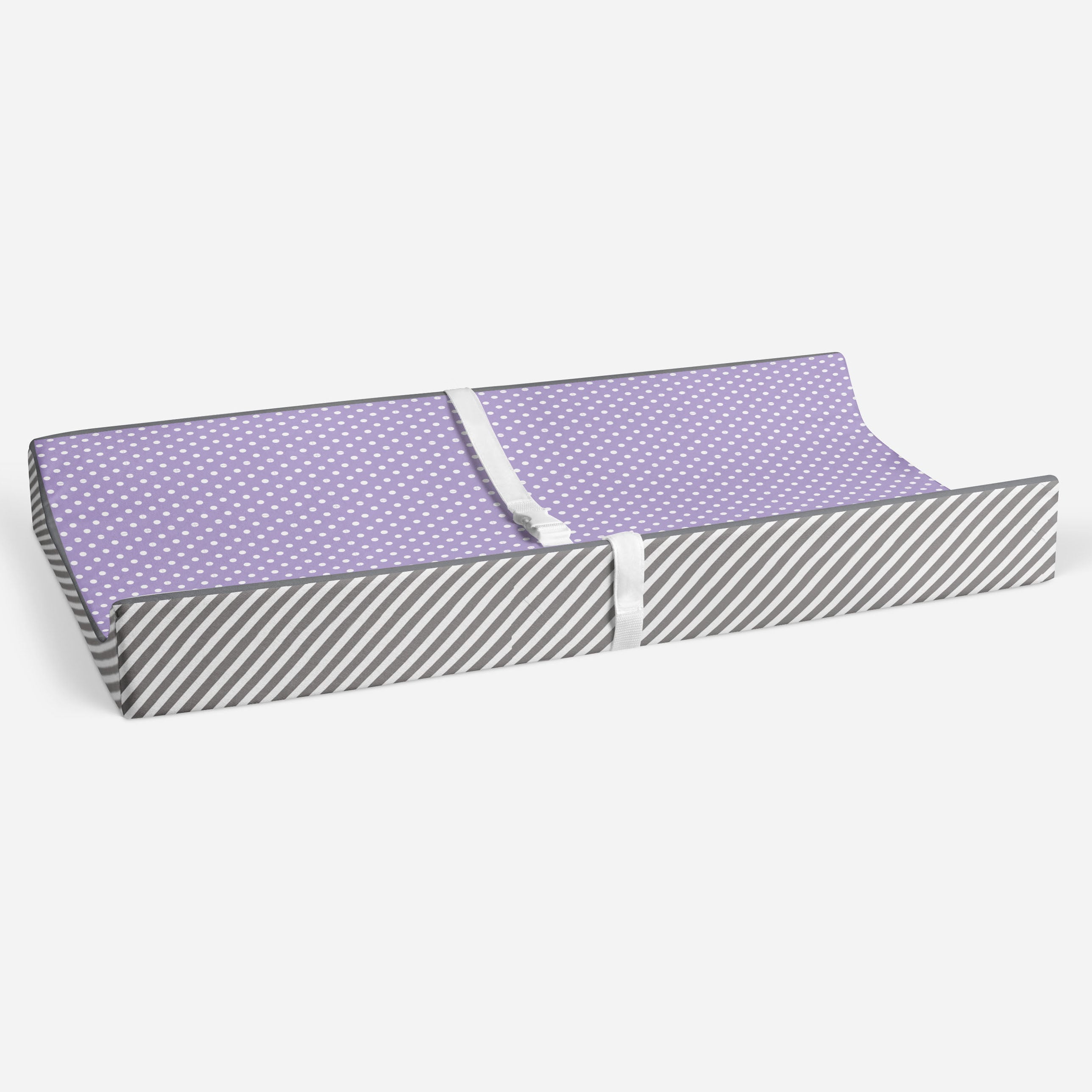 Bacati - Love Aztec Grey/Lilac Girls Quilted Changing Pad Cover