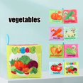 thumbnail image 1 of Libro de tela infantil con temática de frutas | 4 lados, 8 páginas, juguete educativo para la primera infancia | Libro de tela suave para bebés, 1 of 6