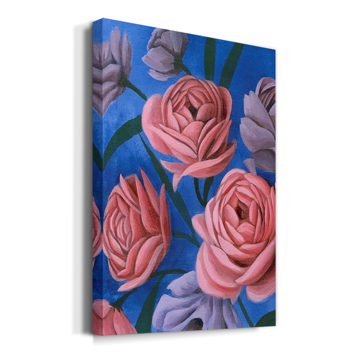 Layered Petals I Premium Gallery Wrapped Canvas - Ready to Hang
