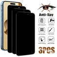 thumbnail image 1 of 3Pcs Anti-spy Tempered Glass for IPhone17 16 15 14 13 12 11Pro Max Full Cover Privacy Screen Protector For iPhone 13 14 15 Glass, 1 of 6
