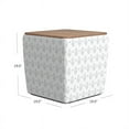 thumbnail image 4 of Storage Square Storage Ottoman with Wood Lift-Top Lid, Sage Paisley Medallion Print/Honey Oak, 4 of 7