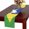 thumbnail image 3 of YUSDECOR Brazil Flag Table Runner for Office Kitchen Dining Room Wedding Party 16x72 inch, 3 of 4