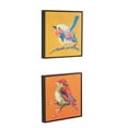 thumbnail image 6 of 12" x 13" Colorful Bird Framed Wall Art with Black Frame and Gold Foil Accents, by DecMode (2 Count), 6 of 9