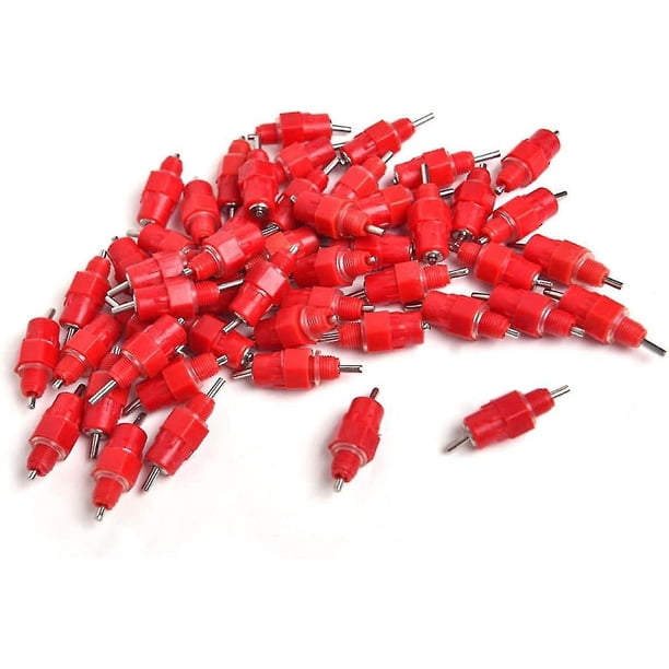 Paquete de 20 bebederos con tetinas de agua, alimentador, suministros para aves de corral para gallina y pato