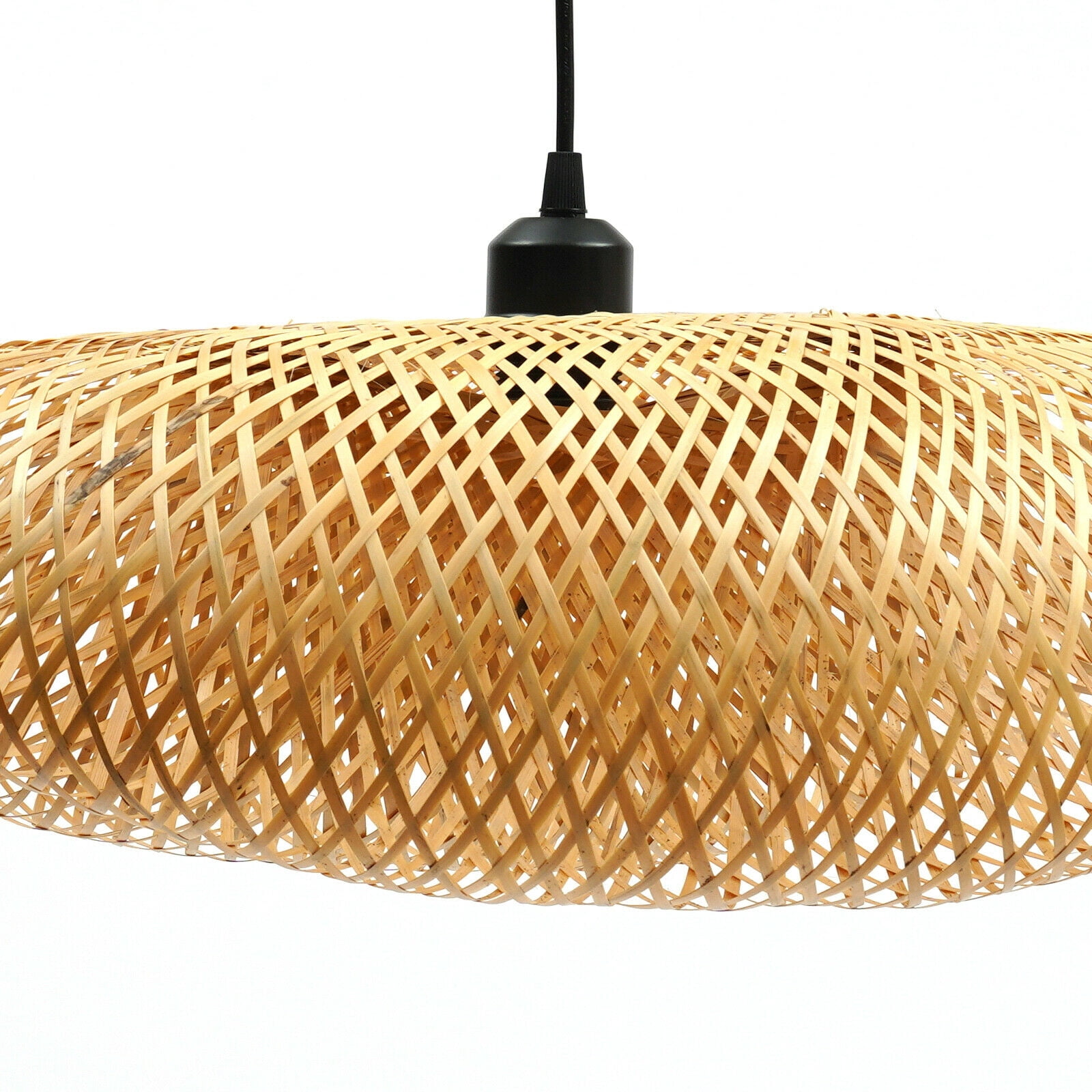 Bamboo Wicker Rattan Shade Pendant Light Fixture Art Asian Hanging Ceiling Lamp 85-260v