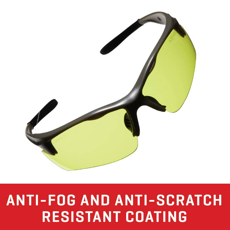 Allen Company Shooting & Safety Fit-Over Glasses for Use with Prescription  Eyeglasses, Yellow Lenses, Wrap Around Frame, ANSI Z87 Impact Resistant &  UV Protection