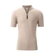 thumbnail image 1 of Camisas de Manga Corta de los Hombres Casual Color Sólido Stand Up Collar Cremallera Deportes Top, Manga Corta Tops de Verano para el Ejercicio, 1 of 6
