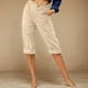 thumbnail image 1 of WILLBEST Pantalones Casuales para Mujer: Modernos Pantalones Rectos Holgados de Color Liso con Cintura Elástica y Bolsillos para Un Uso Diario Cómodo. Chica, 1 of 3