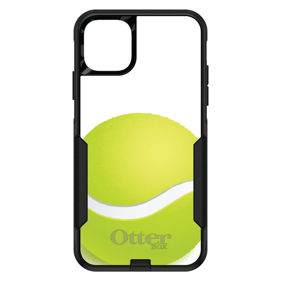 DistinctInk OtterBox Commuter Custom Case for Apple iPhone 15 (6.1" Screen) - Green Tennis Ball - Raised Bezel Screen Guard