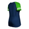 thumbnail image 3 of Women's New Era College Navy Seattle Seahawks Raglan Lace-Up T-Shirt, 3 of 3