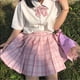 thumbnail image 3 of CZJMS Falda plisada japonesa para mujer, cintura alta, moda JK, minifalda a cuadros, elegante lazo, línea A, baile de verano, para niñas, Cosplay, 3 of 5