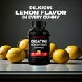 thumbnail image 3 of Vitamatic Creatine Gummies 5000mg per Serving Natural Lemon Flavor – 150 Gummies – Creatine Monohydrate for Muscle Strength, Energy & Recovery – Non-GMO, Gluten-Free, 3 of 10