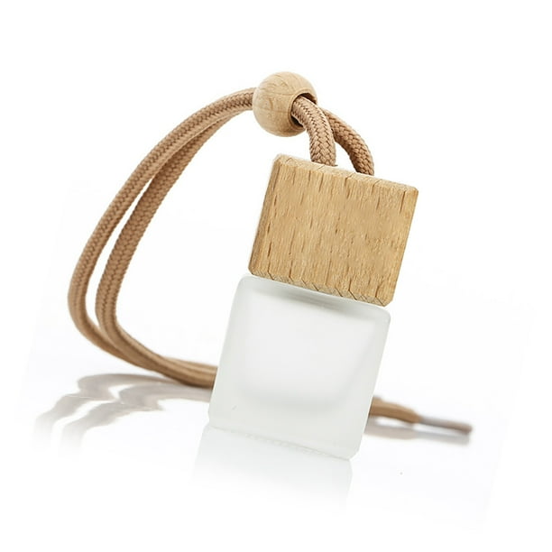 Kenally Colgante de Perfume para coche, ambientador retrovisor, aceites esenciales, botella vacía transparente recargable, difusor cuadrado Kits de molduras para tableros de automóviles