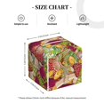 thumbnail image 3 of Uemuo Bright Mushrooms Tissue Box Cover Holder, Square with Bottom Belt - PVC Leather Decorative Organizer for Tabletop, Bathroom, Car, Office, 3 of 8