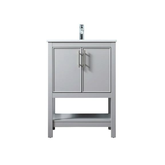 Elegant Kitchen and Bath 24 Inch SIngle Bathroom Vanity In Grey