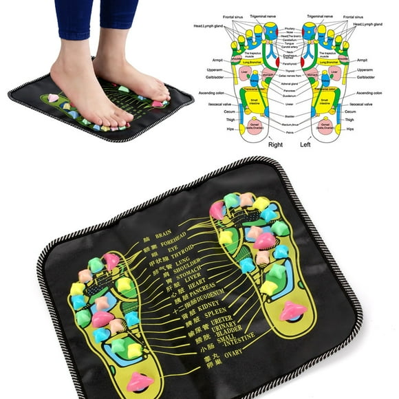 2 In 1 Chinese Foot Massage Pad Reflexology Walk Stone Pain Relieve Mat Pad Chinese Health Care Massage
