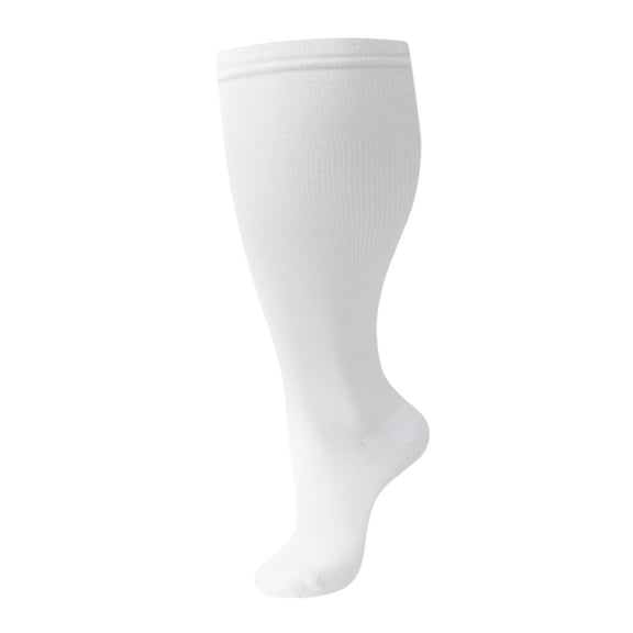 Nvzi 2 pairs of wide calf compression socks -3XL, featuring ultra wide calf design and circular support breathable running compression socks, White, suitable for 200-230LBS