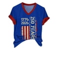 thumbnail image 7 of MEICHEN Women's America 250th Anniversary Short Sleeve V Neck T Shirt Summer 1776-2026 Blouse Top Patriotic Graphic Tee, 7 of 7
