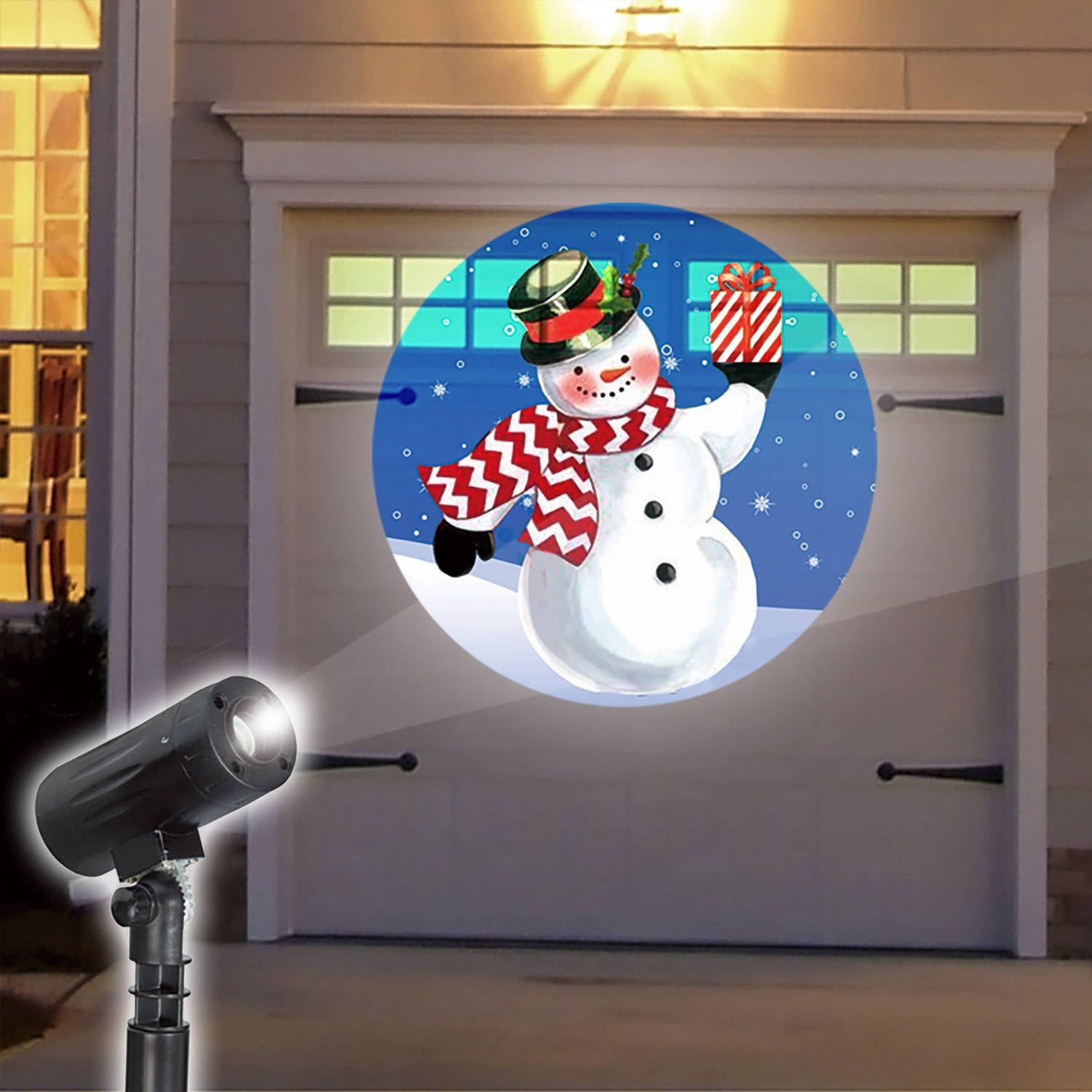 Colorful Snowman Padoo Led Animation LED Projector Snowman Skiing no Color Fading Projector Waterproof Indoor&Outdoor for Xmas Home Birthday Party Landscape Decorations 