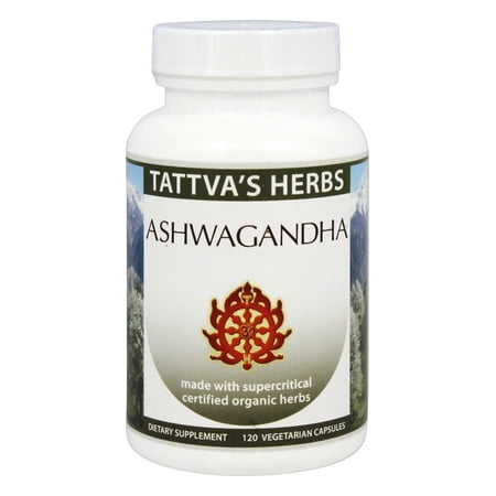 Tattva's Herbs - Organic Ashwagandha Full Spectrum CO2 Extract - 120 Vegetarian Capsules