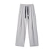 thumbnail image 2 of Pantalones largos para hombre, informales, a la moda, con cordones, elásticos, rectos, con bolsillos, deportivos, 2 of 9