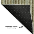 thumbnail image 5 of Addison Rugs Mayfield Premium Machine Washable Transitional Stripes Khaki Runner Rug, 2'3" X 7'6" Machine Washable Transitional Stripes Khaki Oversized Sherpa Throw Blanket, 5 of 6