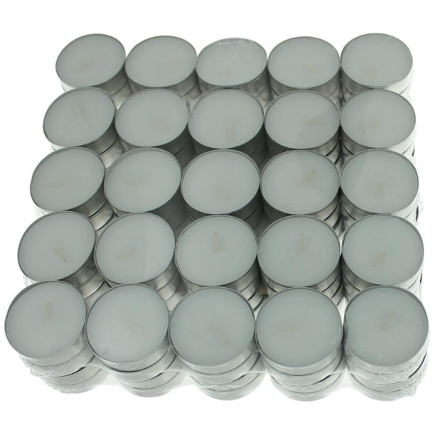 Unscented White Tealights Candles by USA Tealights, 100 Pack