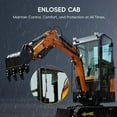 thumbnail image 4 of 13.5HP Mini Excavator With EPA GAS Engine Crawler Hydraulic 1 Ton Small Digger Enclosed Cab Excavator for Construction Work Gardens and Farm, 4 of 9