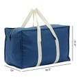 thumbnail image 2 of Unique Bargains 1 Pack Clothes Storage Bags Moving Bags Navy Blue 19*12*10in, 2 of 7