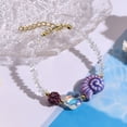 thumbnail image 6 of Oasiva Ceramic Starfish Crystals Beaded Bracelet Adjustable Charm Jewelry for Women, 6 of 16