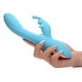 thumbnail image 2 of Curve Toys Power Bunny Snuggles Rechargeable Silicone Rabbit Vibrator Teal, 2 of 5