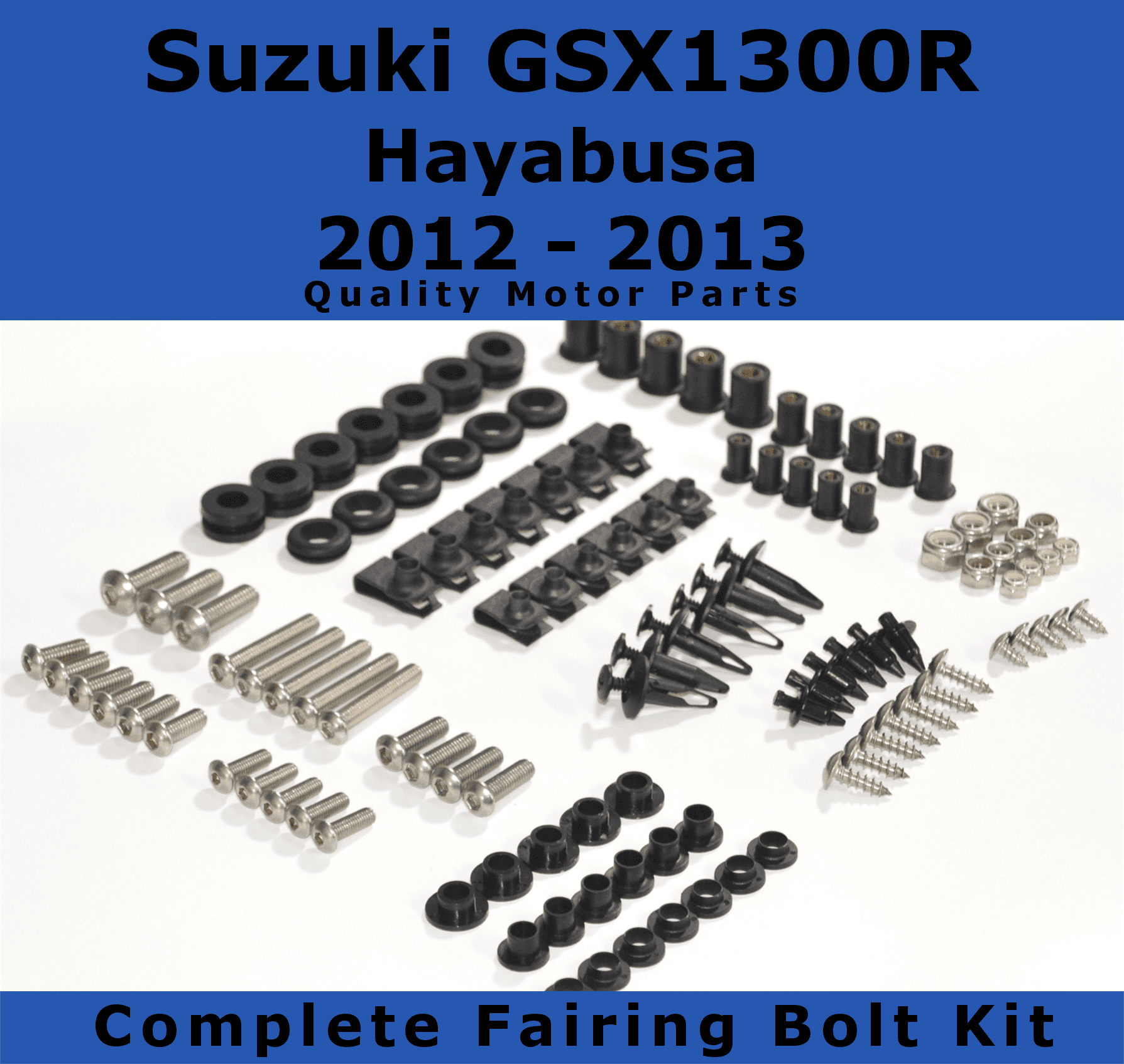Black Fairing Bolt Kit body screws for Suzuki Hayabusa GSX 1300R 2001-2002