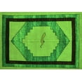 thumbnail image 1 of Ahgly Company Indoor Rectangle Abstract Green Modern Area Rugs, 5' x 7', 1 of 4